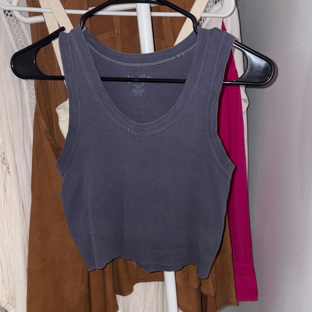 Brandy Melville Charcoal navy Ribbed Tank